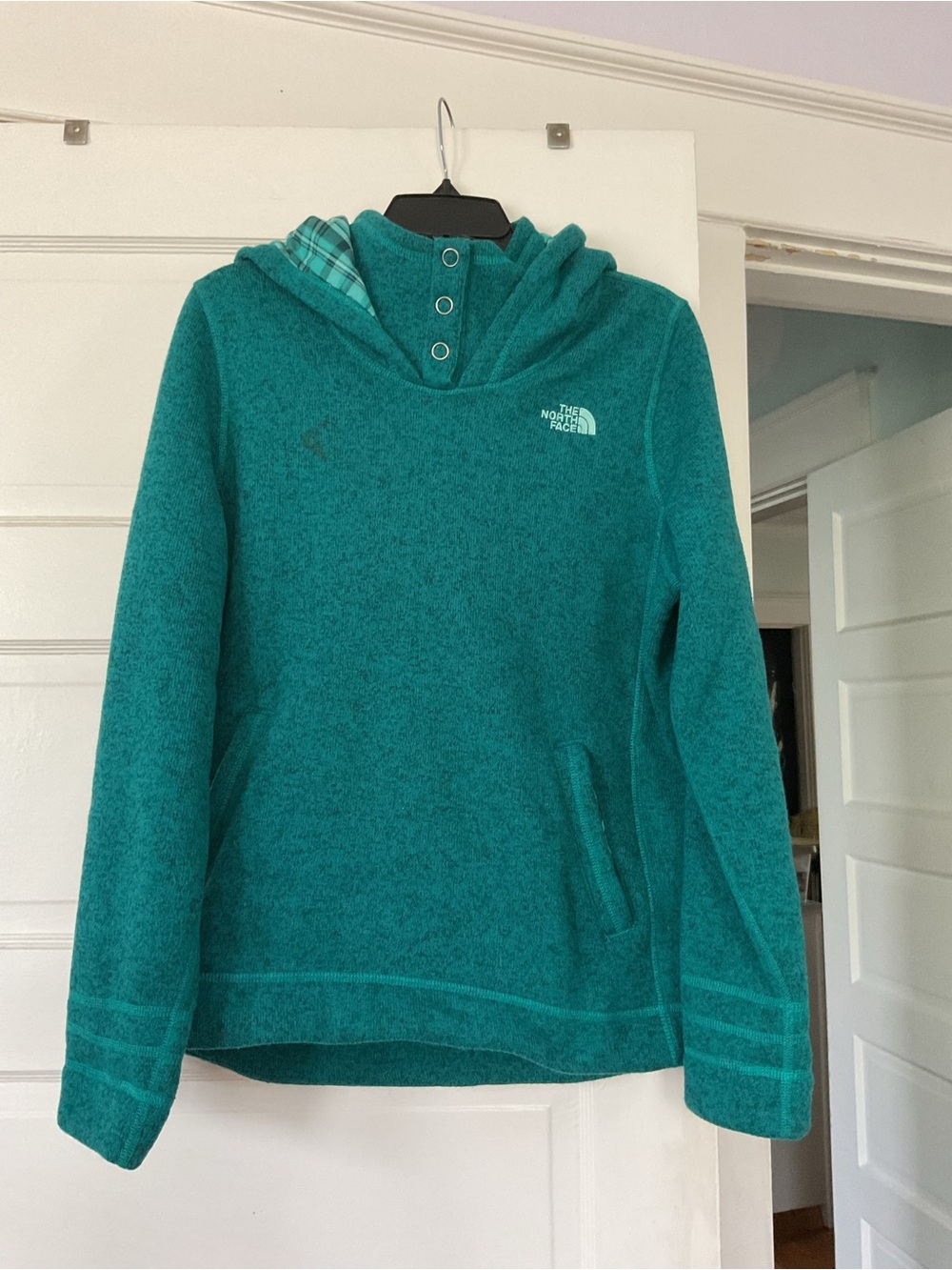 The North Face Women's Teal Hooded Fleece Pullover